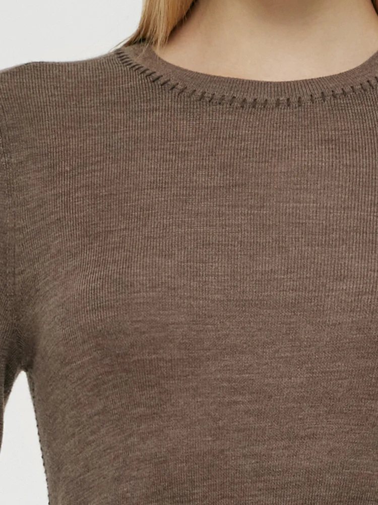 Machine Washable Wool Women Knit Top - Image 6