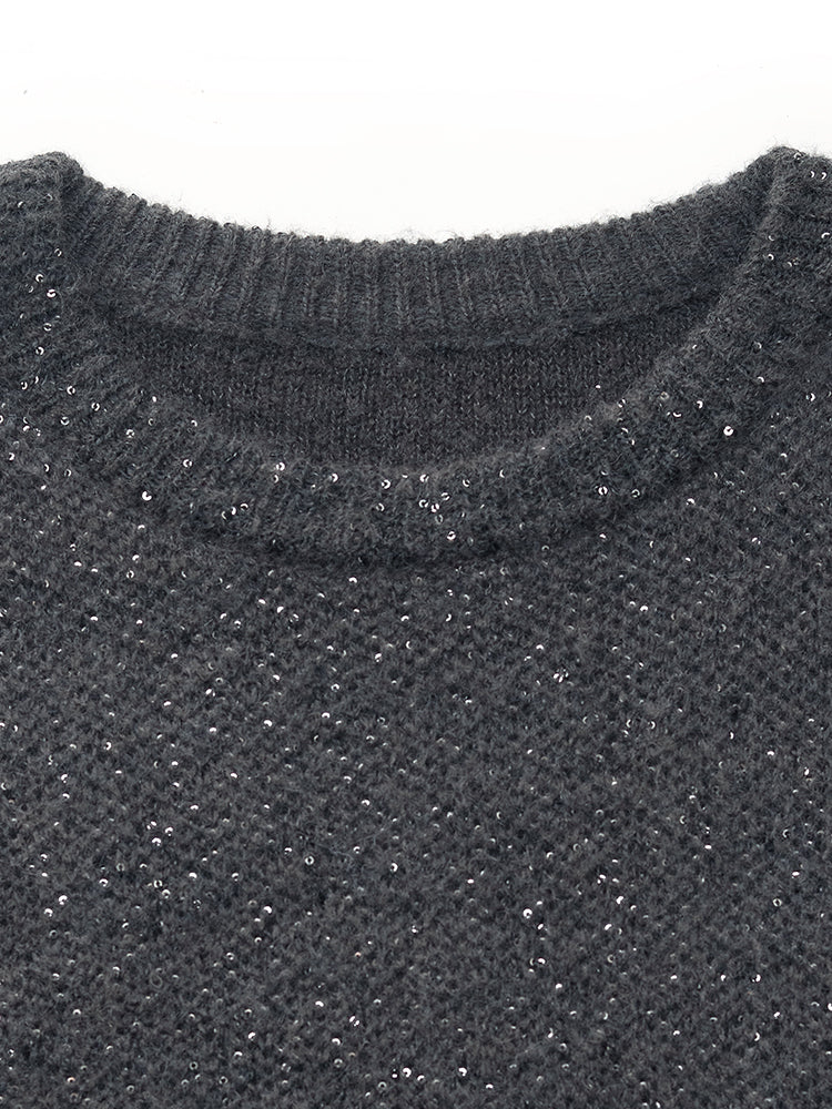 Mohair Wool Blend Sequins Women Sweater - Image 9