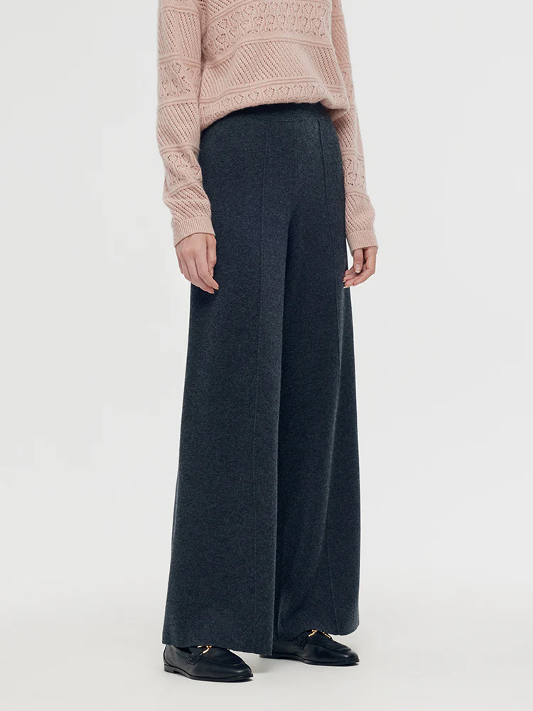 Petite Machine Washable Wool Wide Leg Women Pants - Image 7