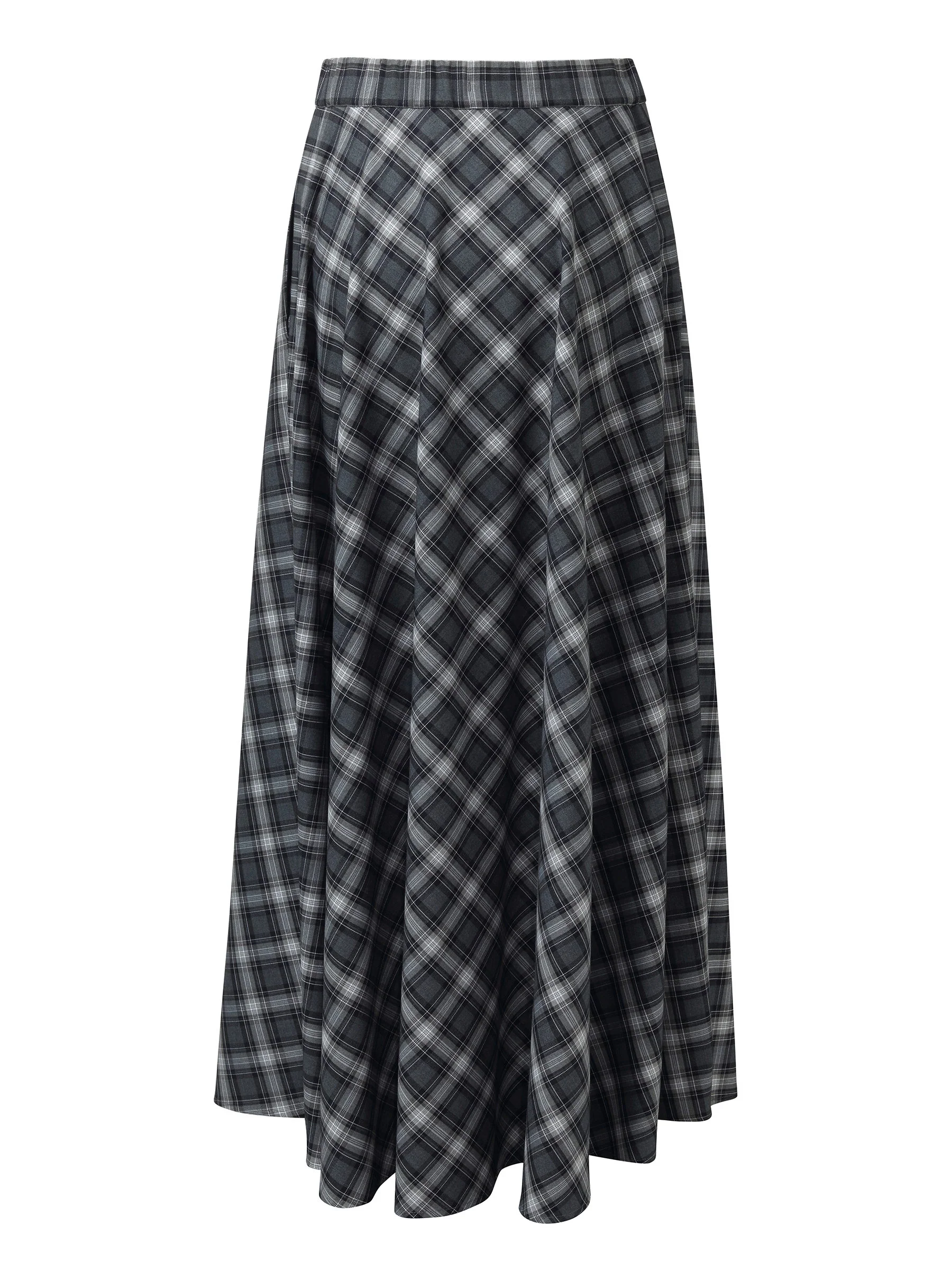 Plaid Women A-Line Skirt With Scrunchie - Image 10