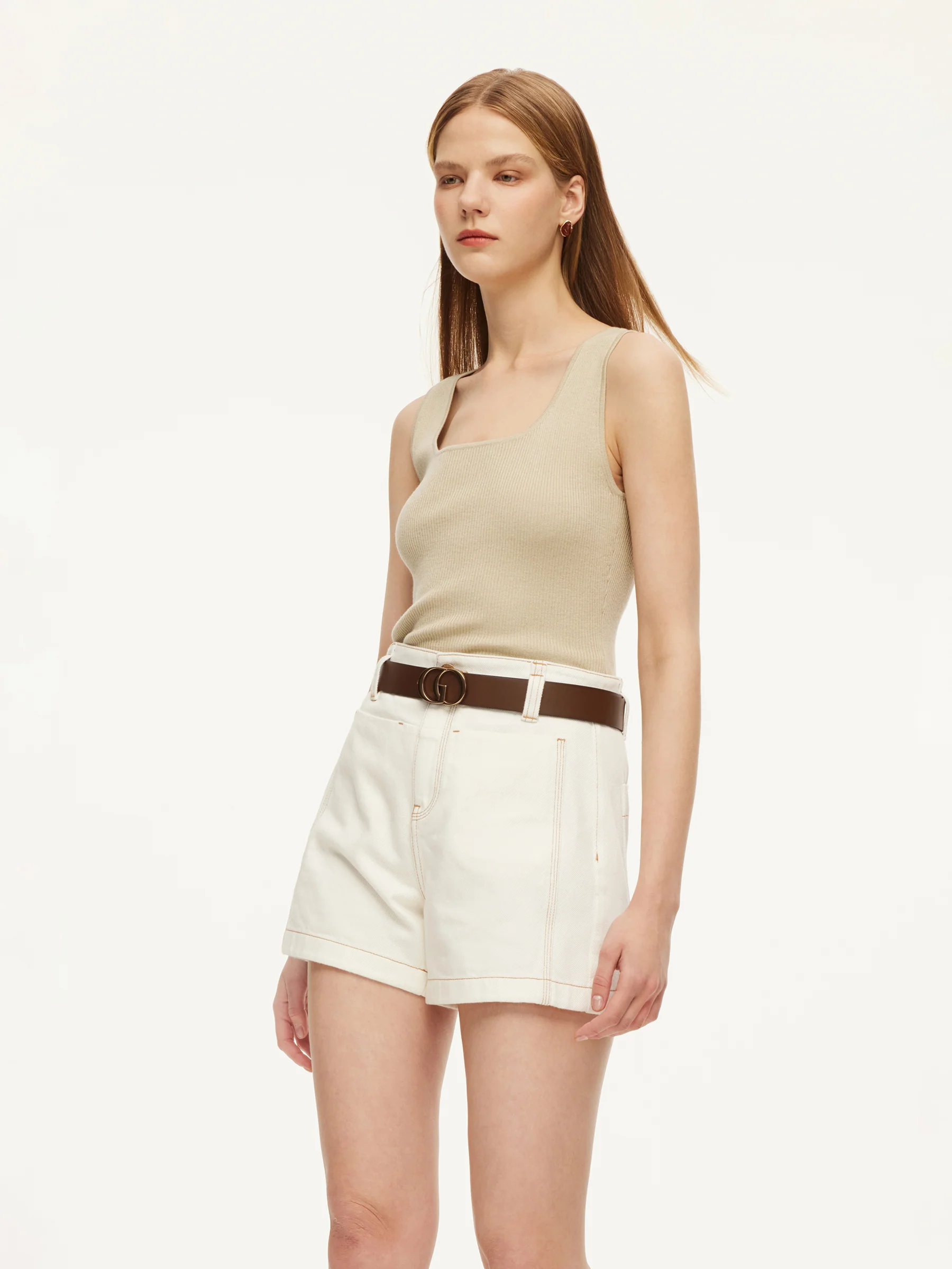 [Preview] Square Neck Women Knit Tank Top - Image 14