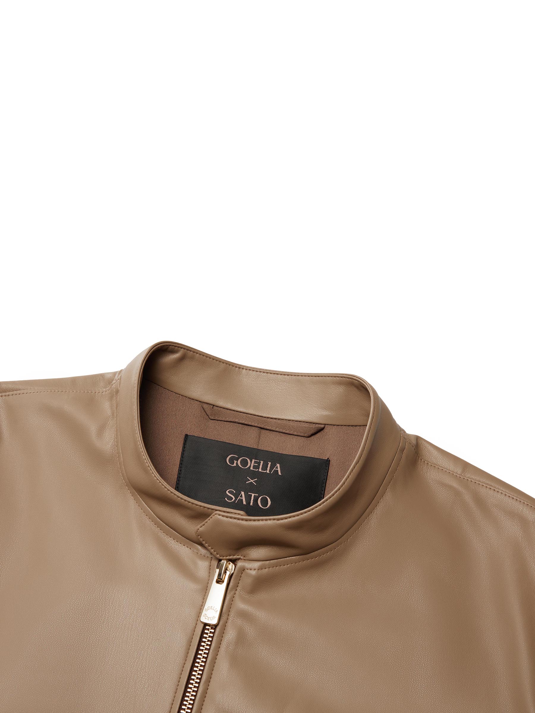 PU Leather H-Line Zip-Up Unisex Jacket - Image 7