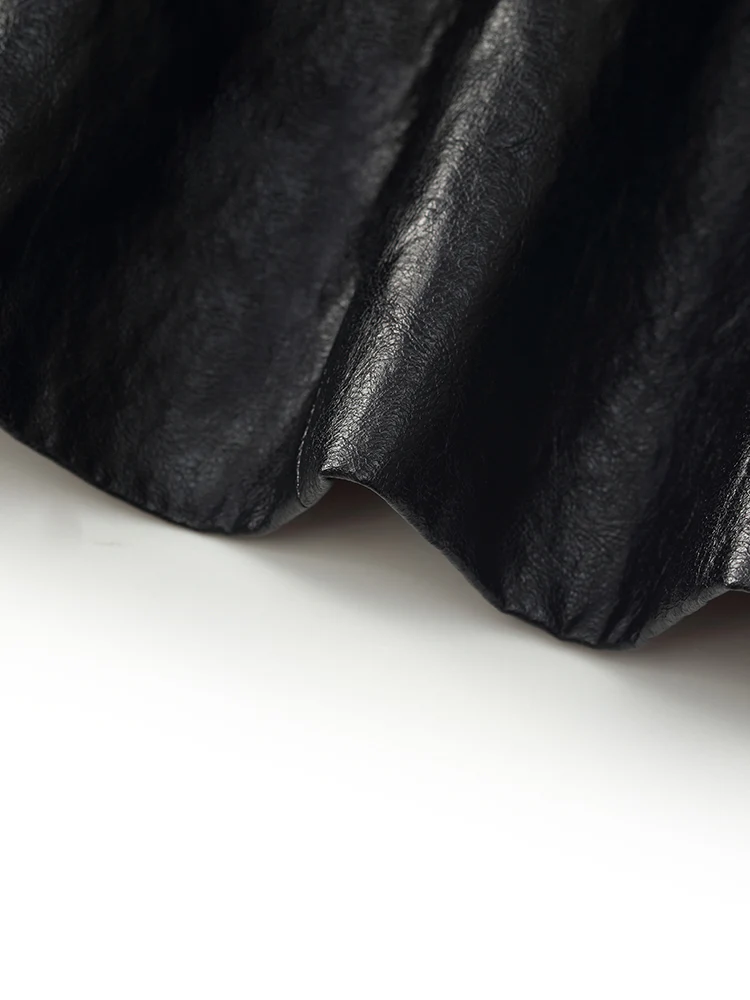 PU Leather Women Long Trench Coat - Image 9