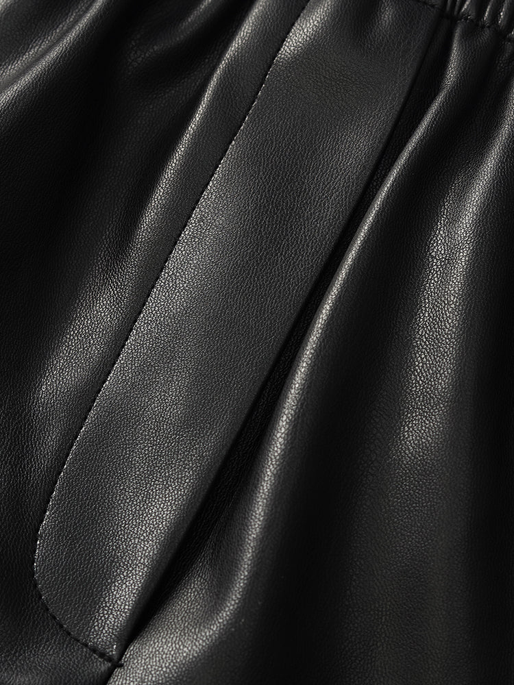 PU Leather Women Shorts - Image 9