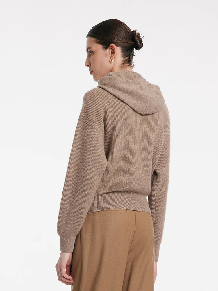 Pure Cashmere Hooded Sweater With Detachable Hat - Image 6