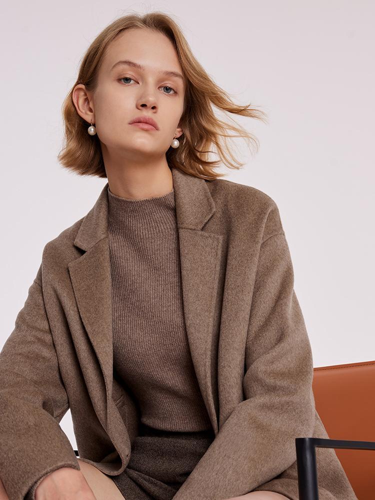 Pure Cashmere Mid-Length Women Coat - Image 5