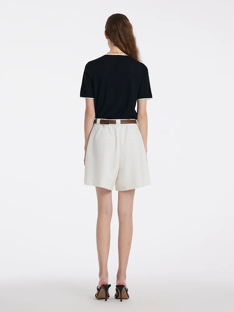 Pure Wool Short-Sleeved Pullover - Image 4