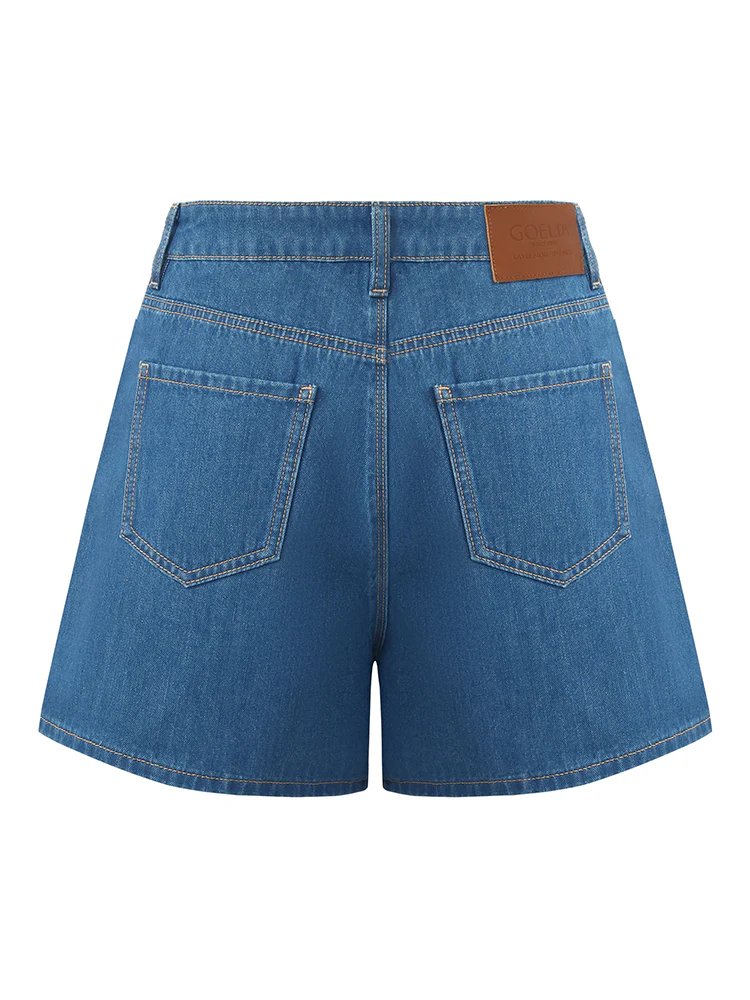 Rhinestone Denim A-Line Women Shorts - Image 13