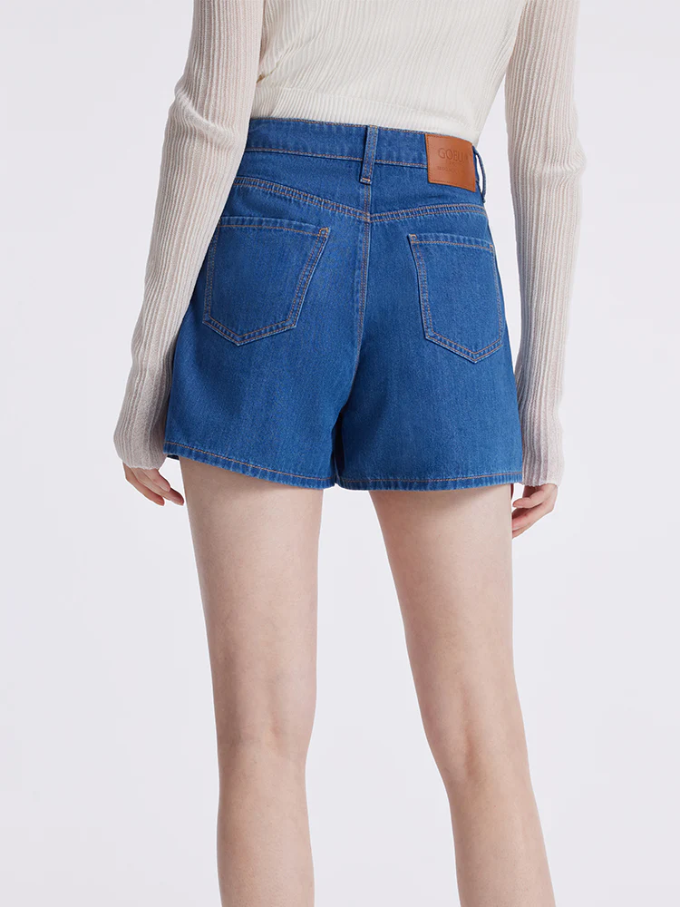 Rhinestone Denim A-Line Women Shorts - Image 3