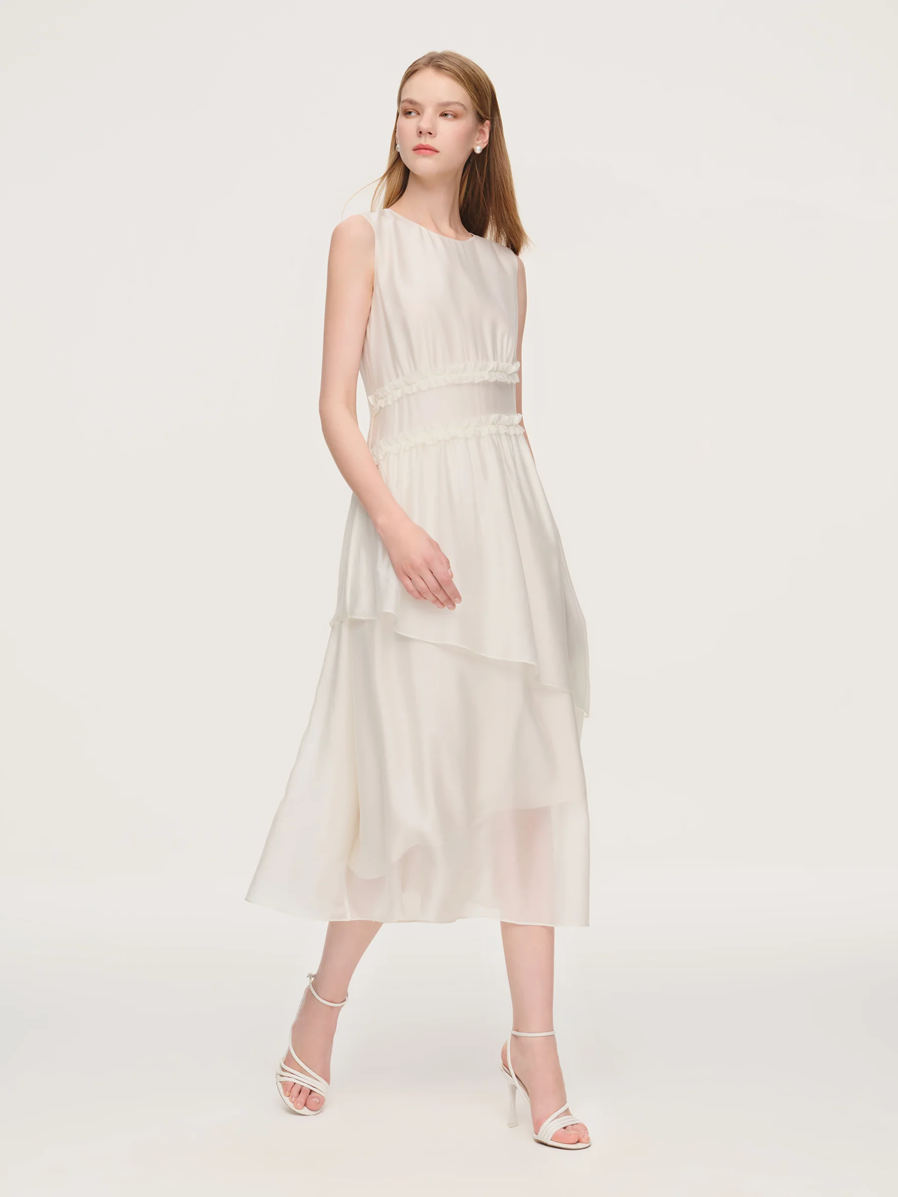 Ruffle Sleeveless Women Tiered Maxi Dress - Image 2