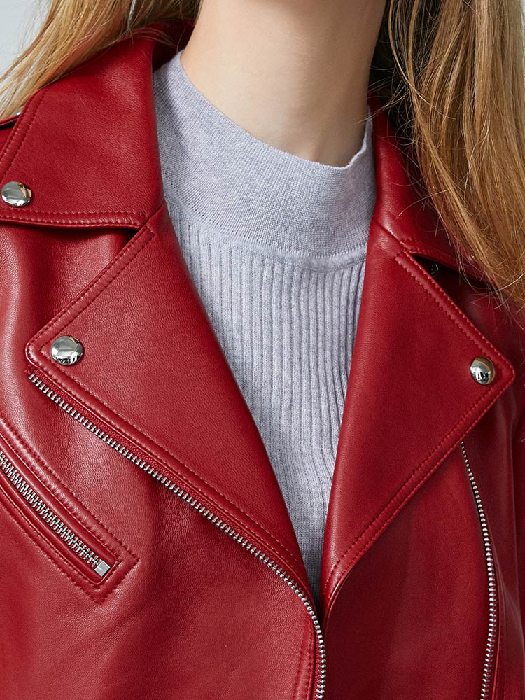 Sheepskin Lapel Crop Women Jacket For Dresses - Image 5