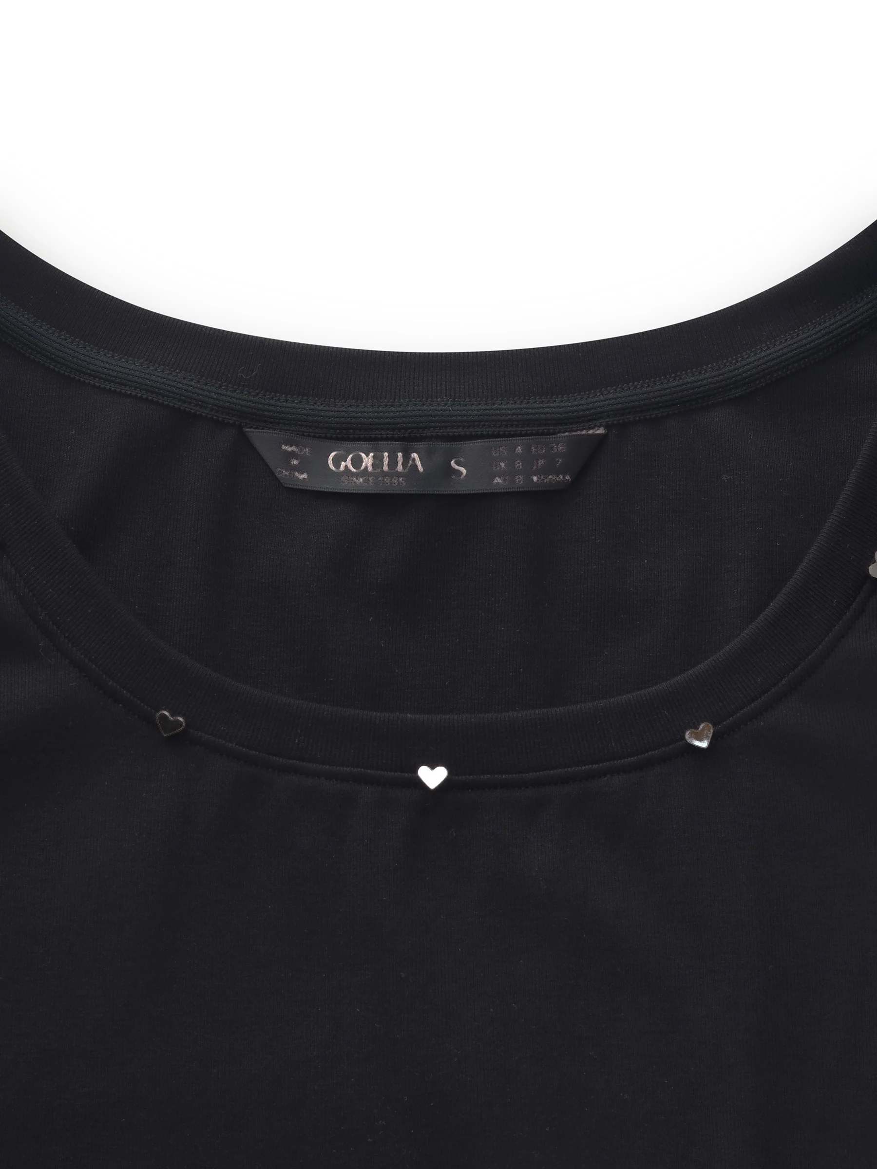 Square Neck Heart Decorated Women T-Shirt - Image 7