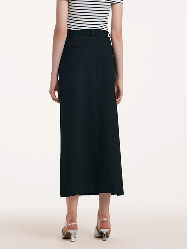 Straight Fitting Slit Half Skirt - Image 6