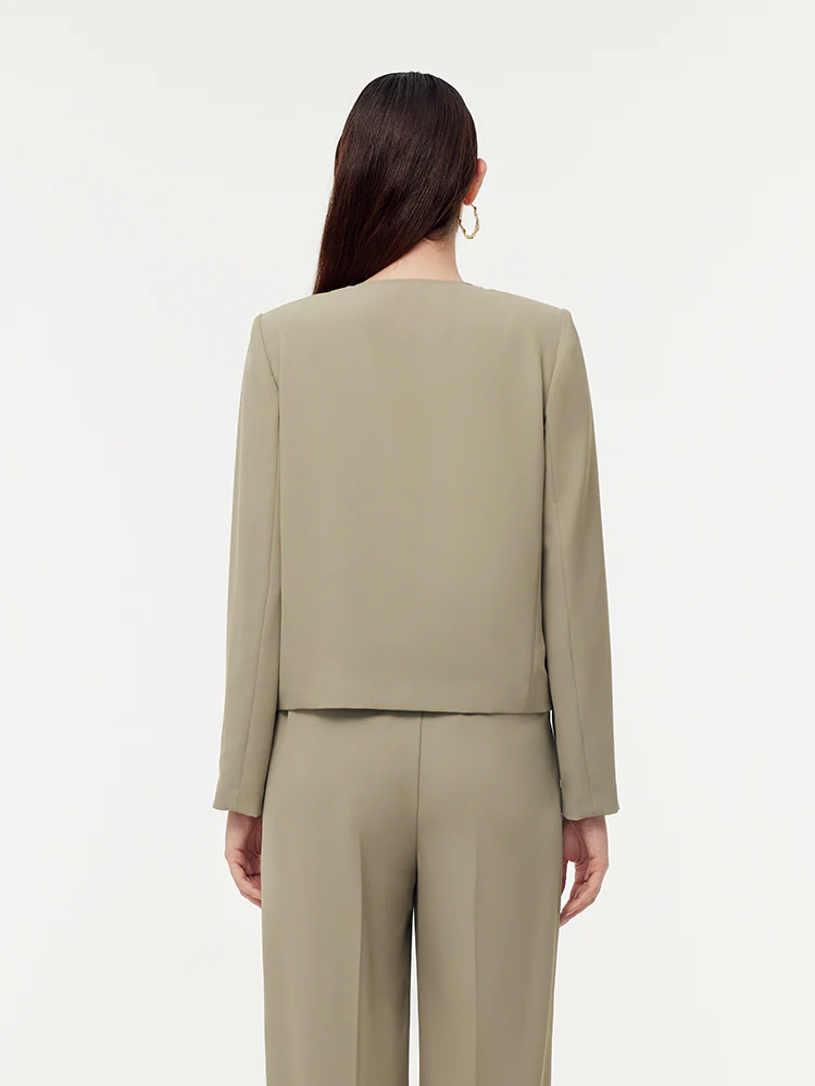 Stretch Double-Breasted Women Jacket - Image 3