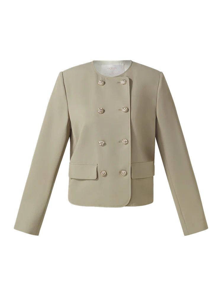 Stretch Double-Breasted Women Jacket - Image 7