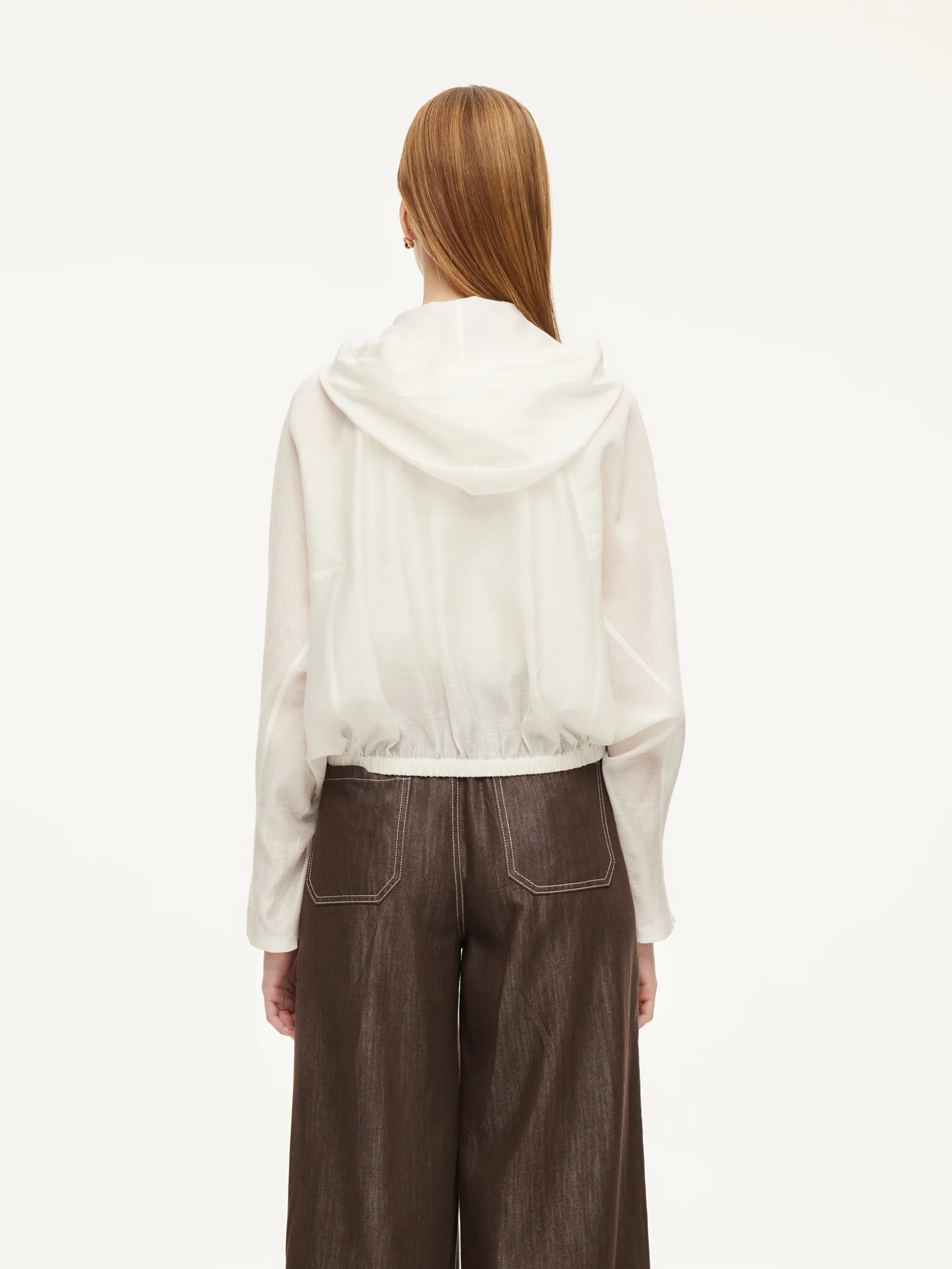 [Preview] Tencel Acetate Linen Blend Women Cropped Jacket - Image 12