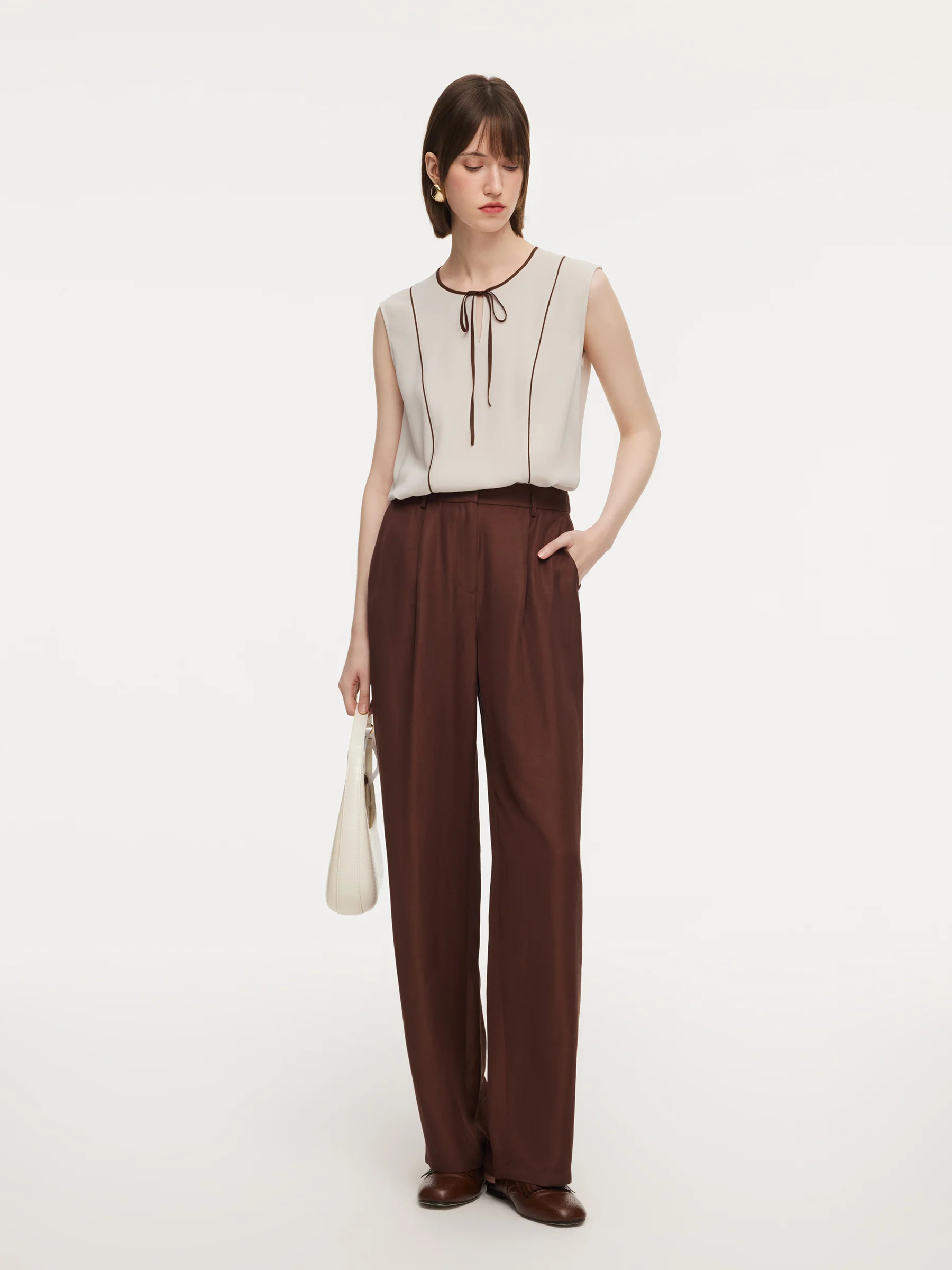 Tencel Acetate Linen Blend Women Pants - Image 2