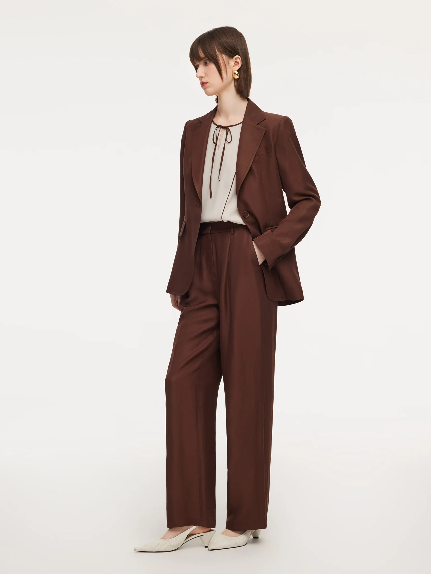 Tencel Acetate Linen Blend Women Pants - Image 3