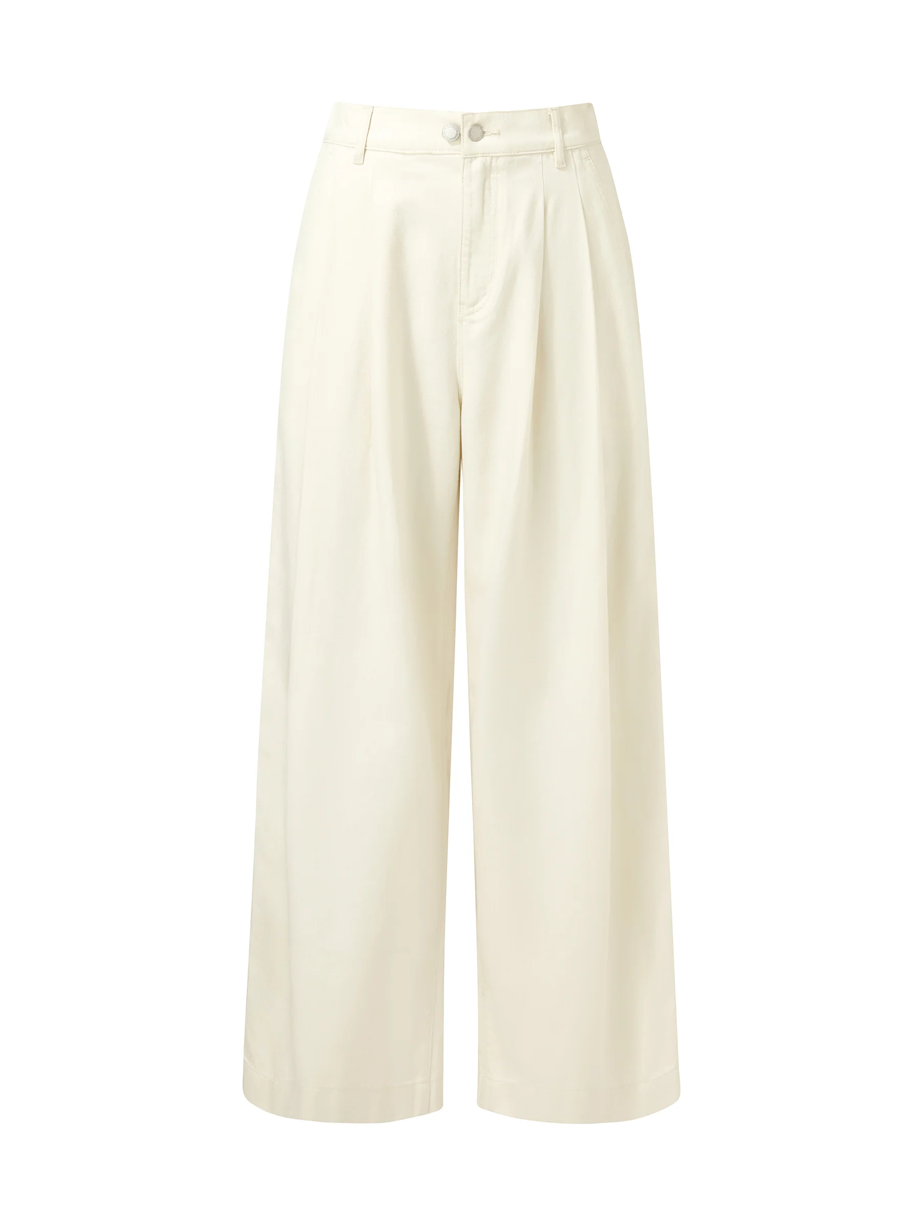 Tencel Blend Adjustable Waist Women Wide Leg Jeans - Image 6