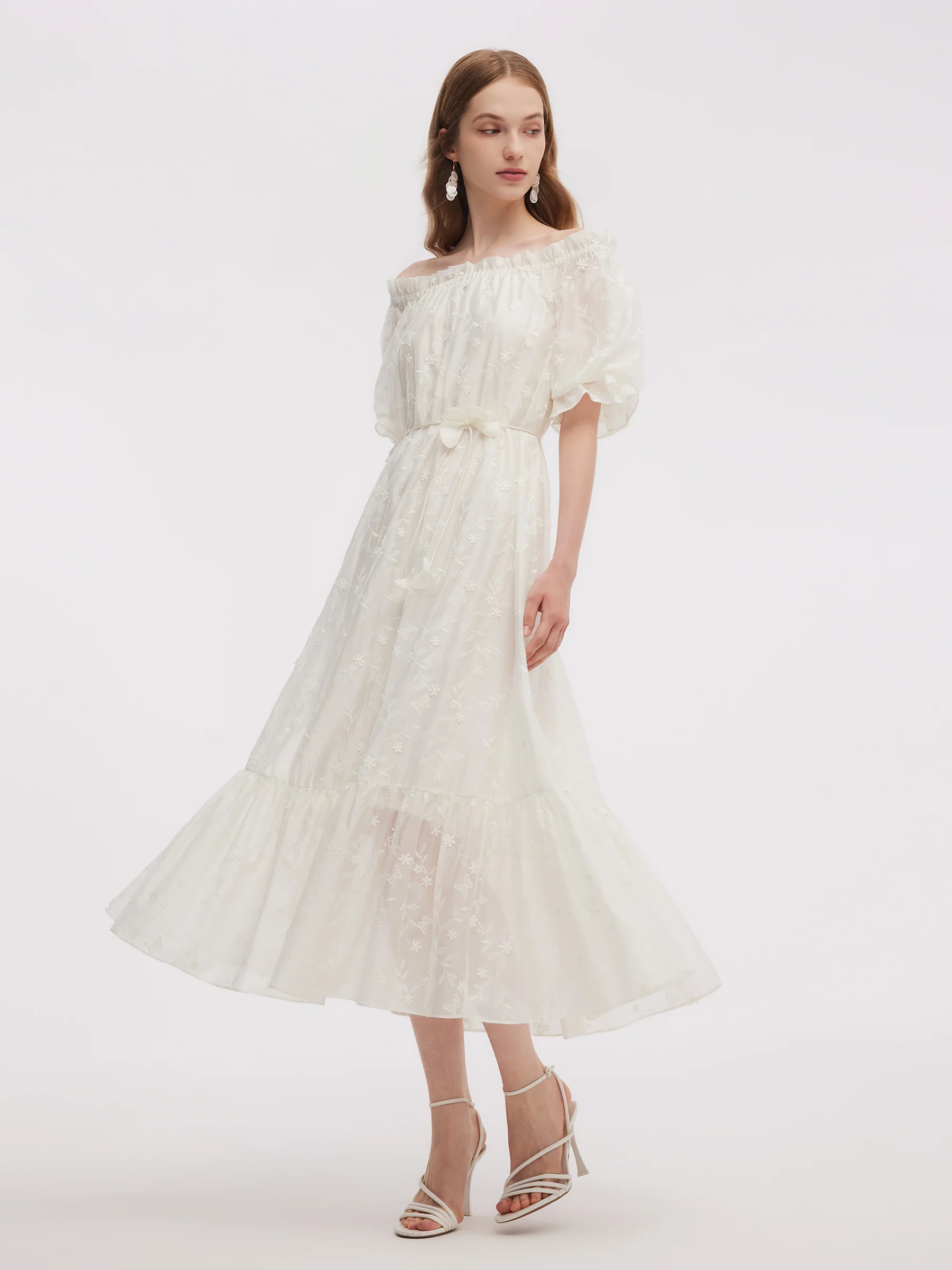 Tencel Blend Embroidered Women Maxi Dress - Image 2