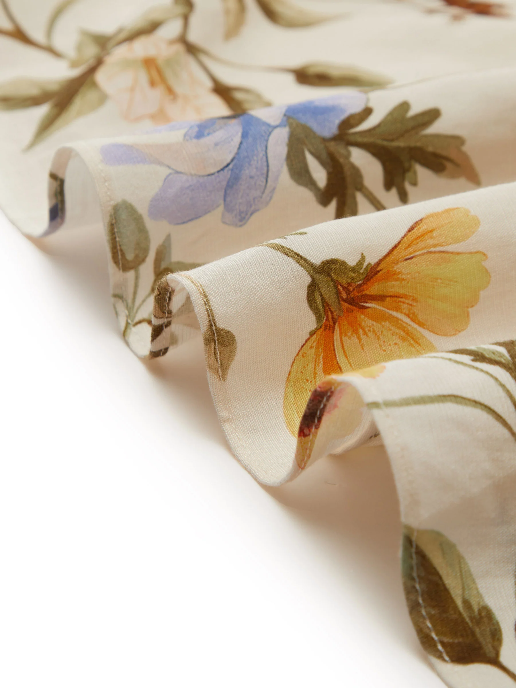 Tencel Blend Floral Print Women A-Line Skirt With Scrunchie - Image 8