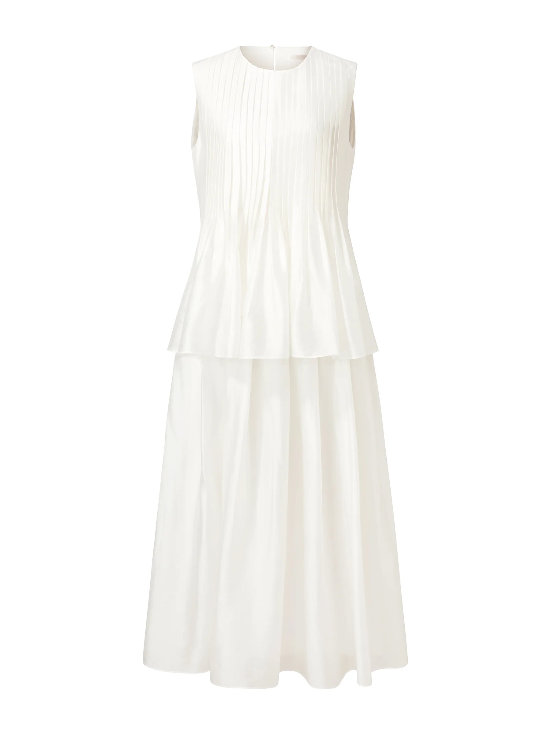 Tencel Blend Pleated Tank Top And Skirt Two-Piece Set - Image 6