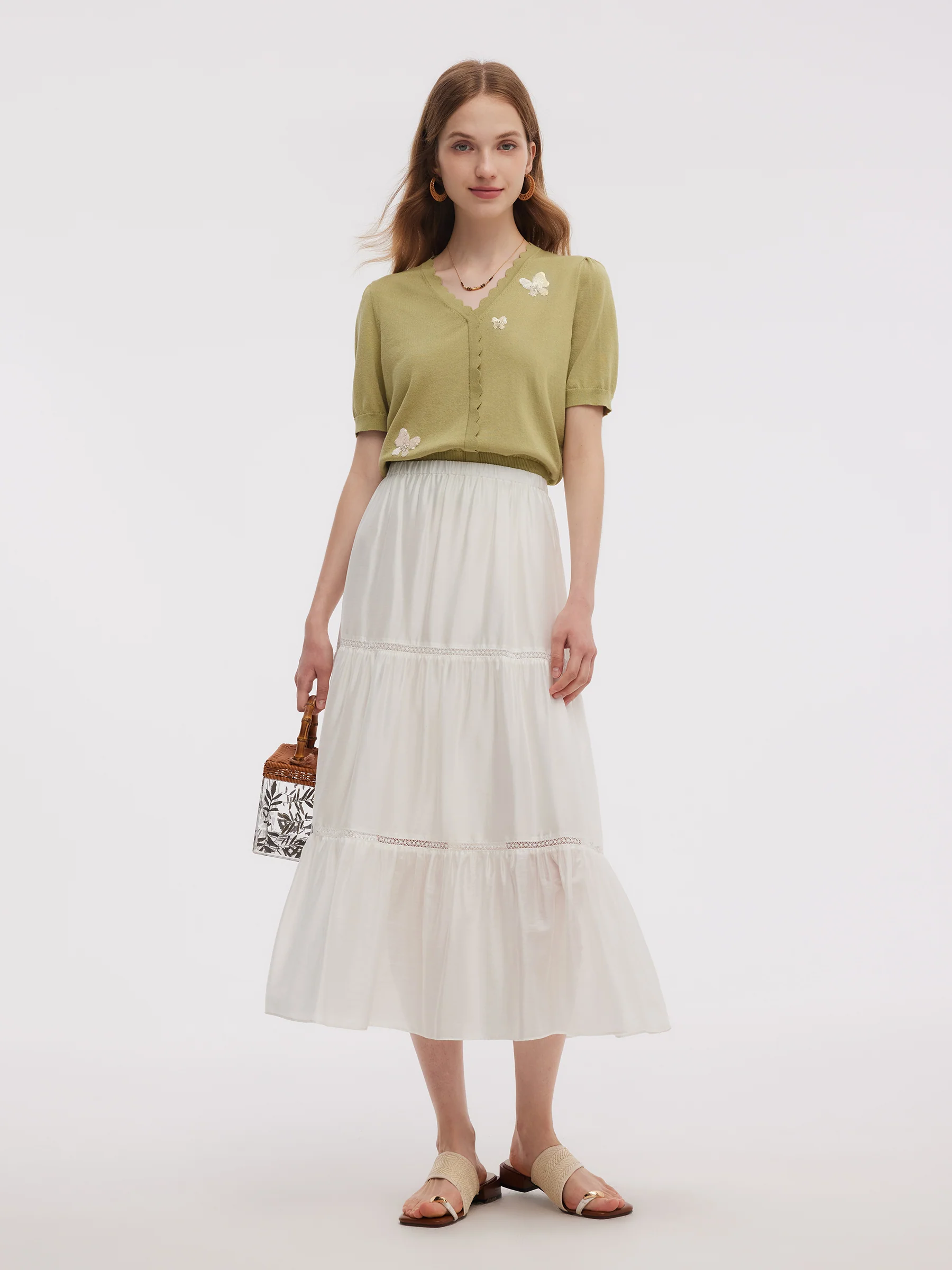 Tencel Blend Women A-Line Skirt - Image 2