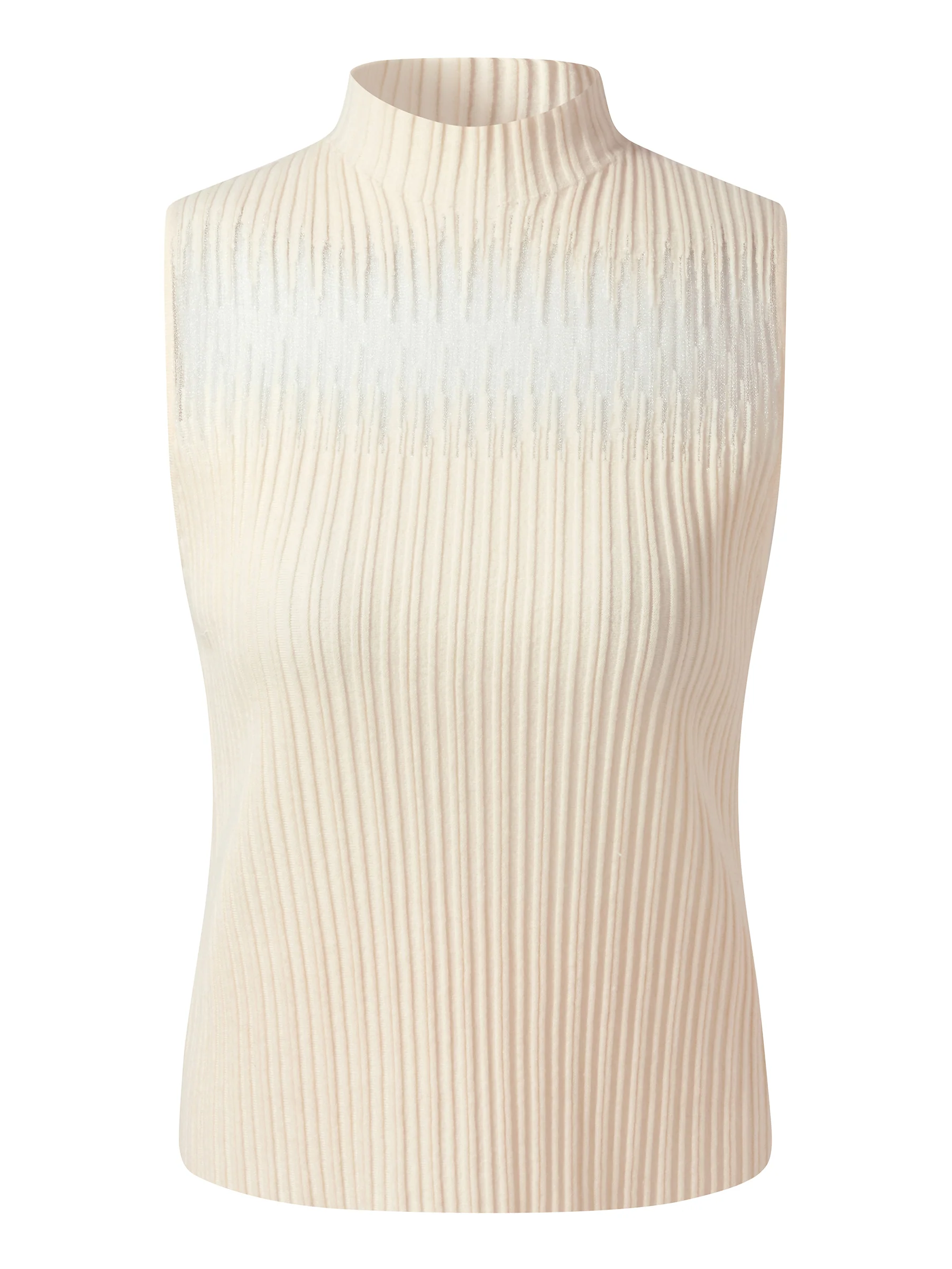 Tencel Blend Women Mock Neck Knit Tank Top - Image 7