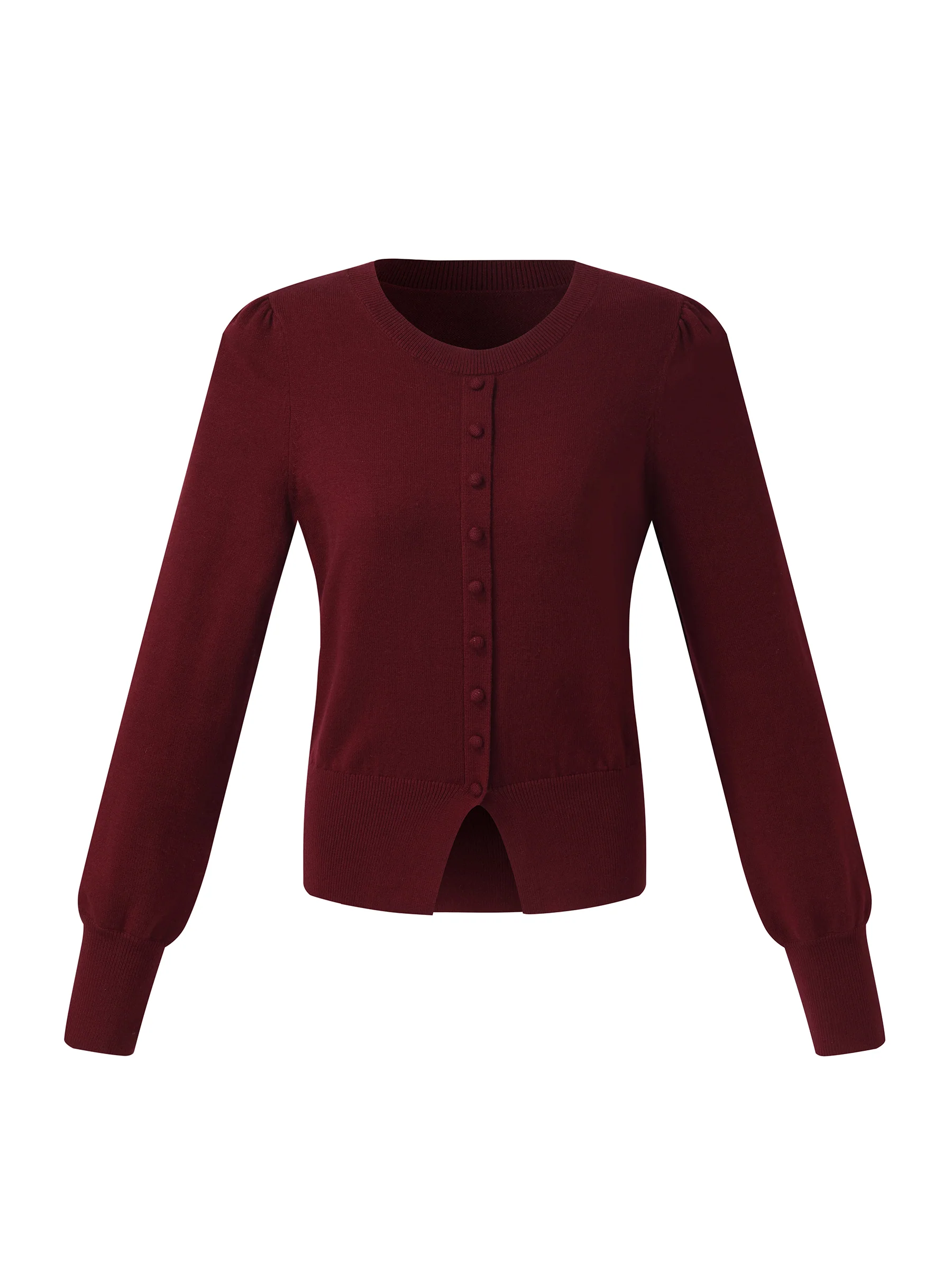 Tencel Blend Puff Long Sleeve Women Knit Top - Image 6