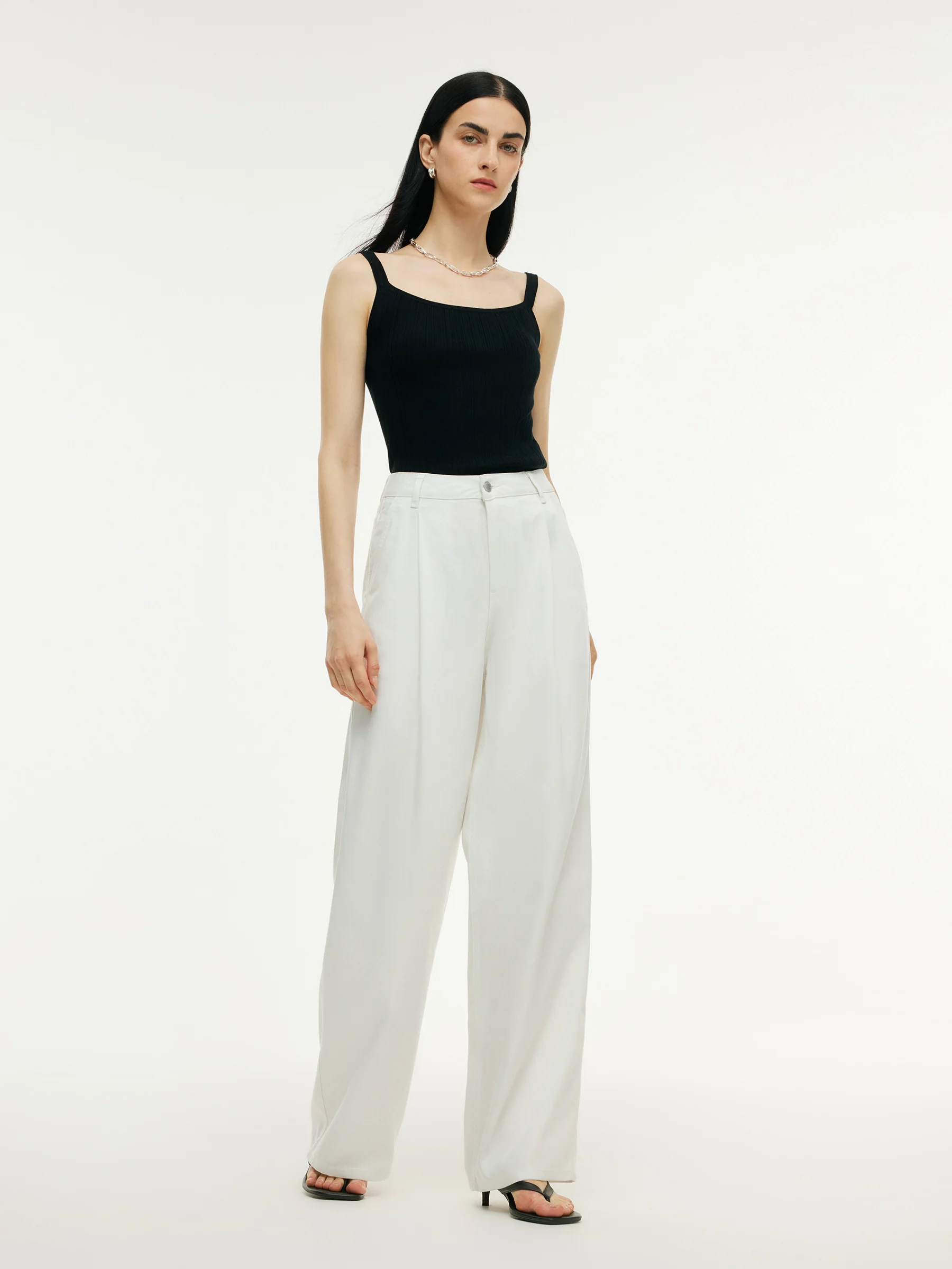 Tencel Mulberry Silk Blend Women Knit Stretchy Tank Top - Image 11