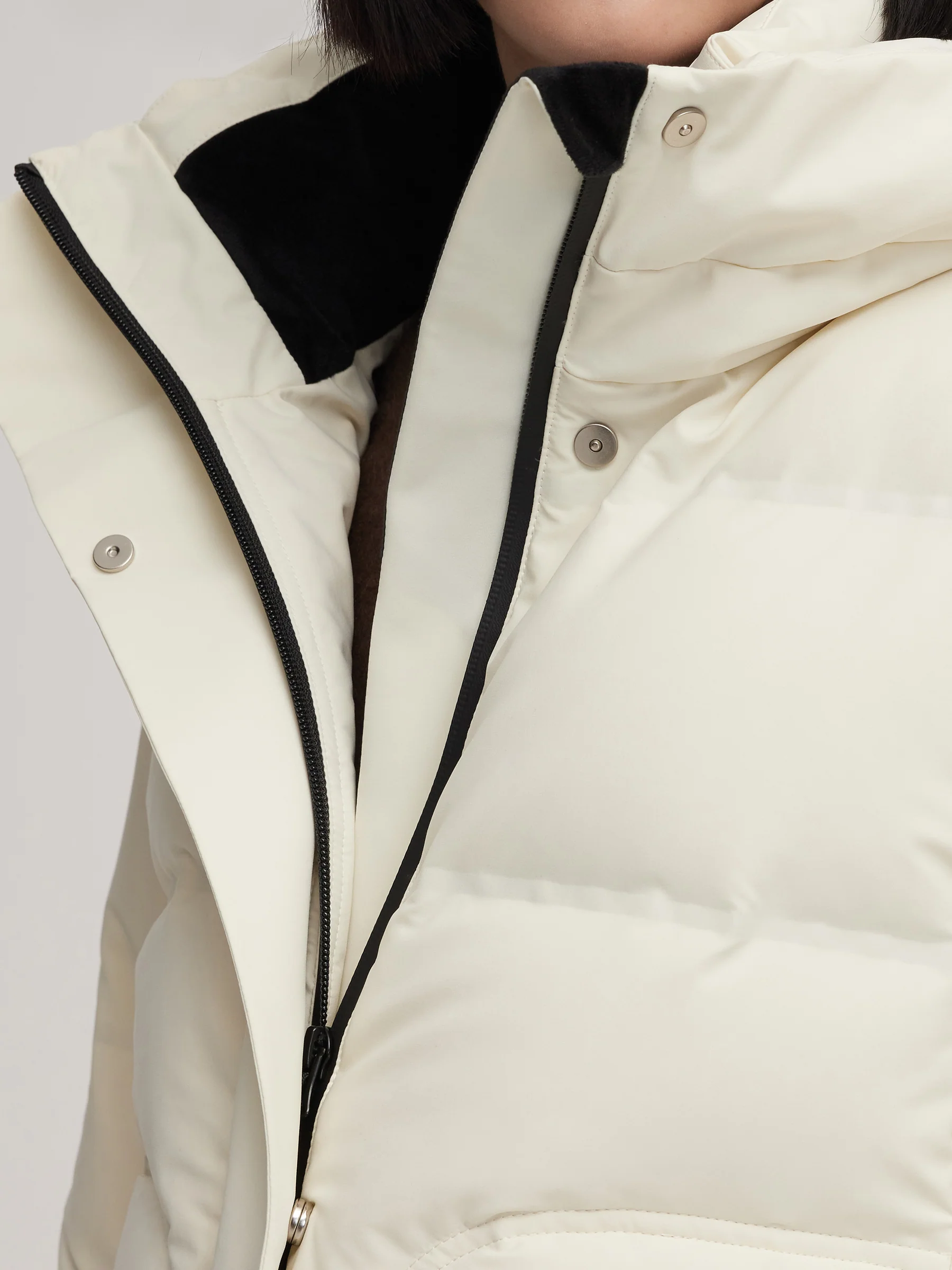 Thermal Tech Back Hooded Goose Down Coat - Image 7