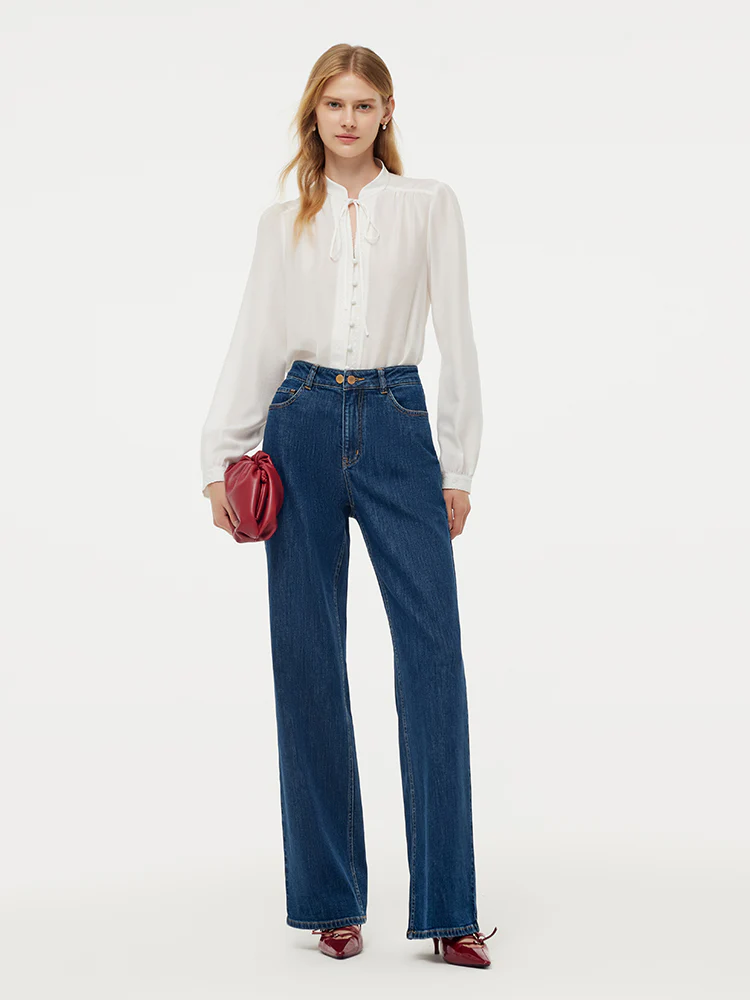 Tie Front Neck Women Blouse - Image 3