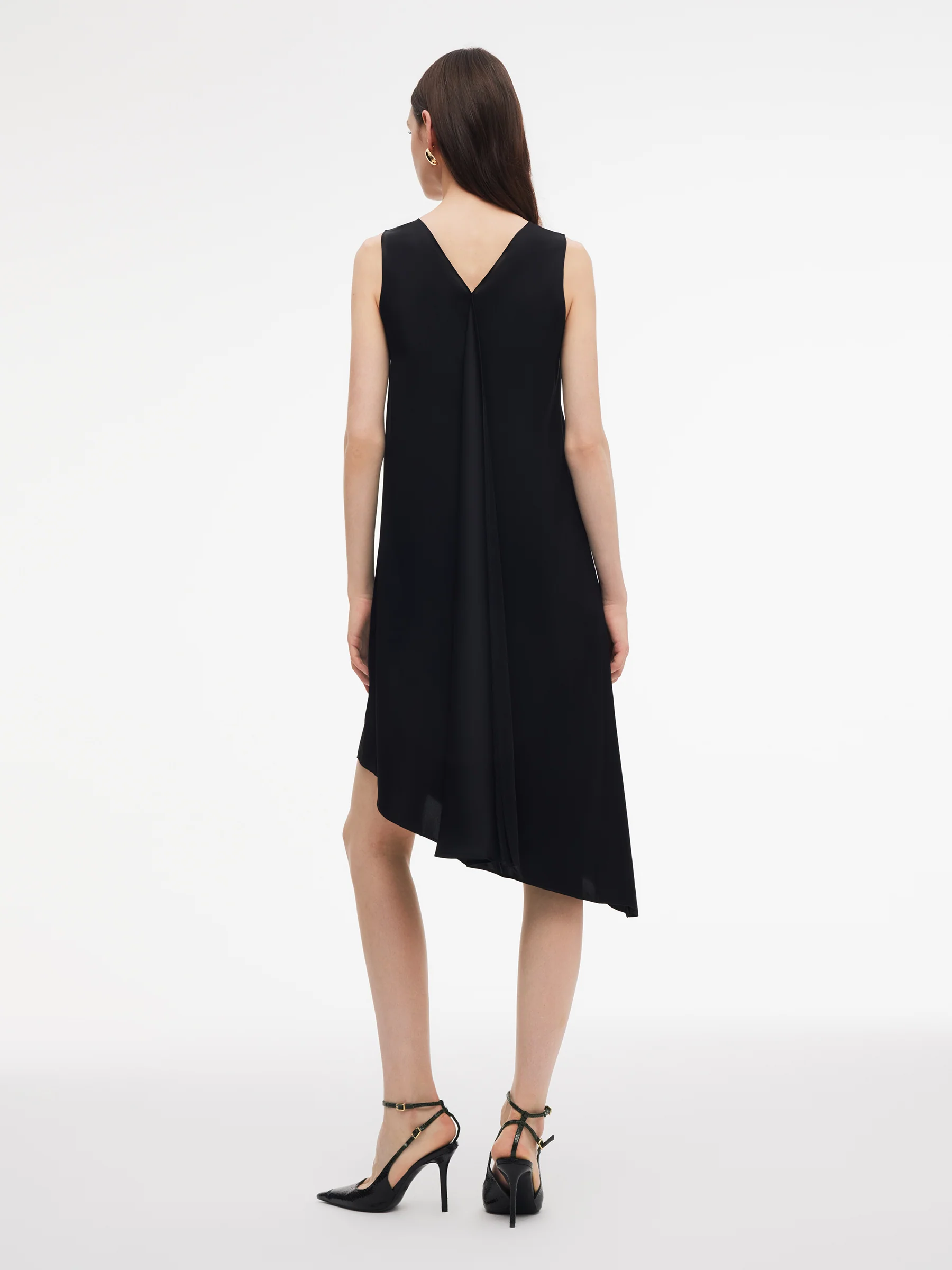 Triacetate Blend Women Sleeveless Reversible Midi Dress - Image 4