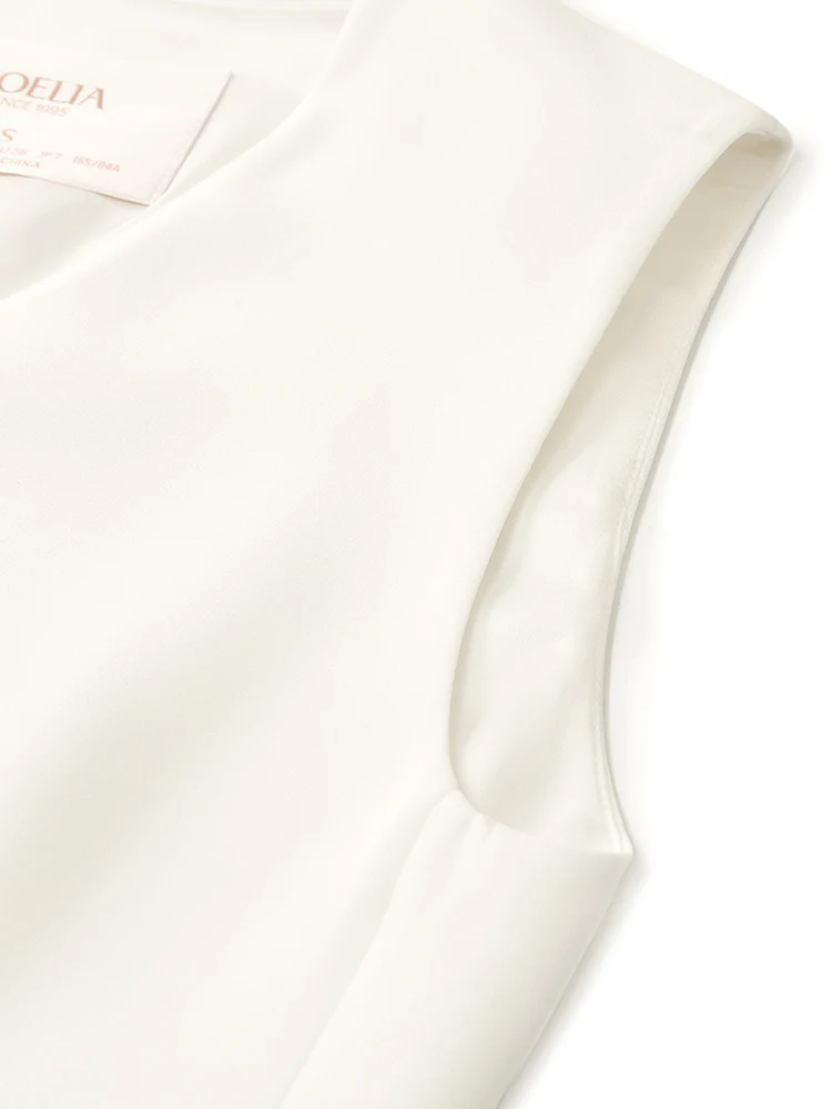 Triacetate Slim V-Neck Women Vest - Image 12