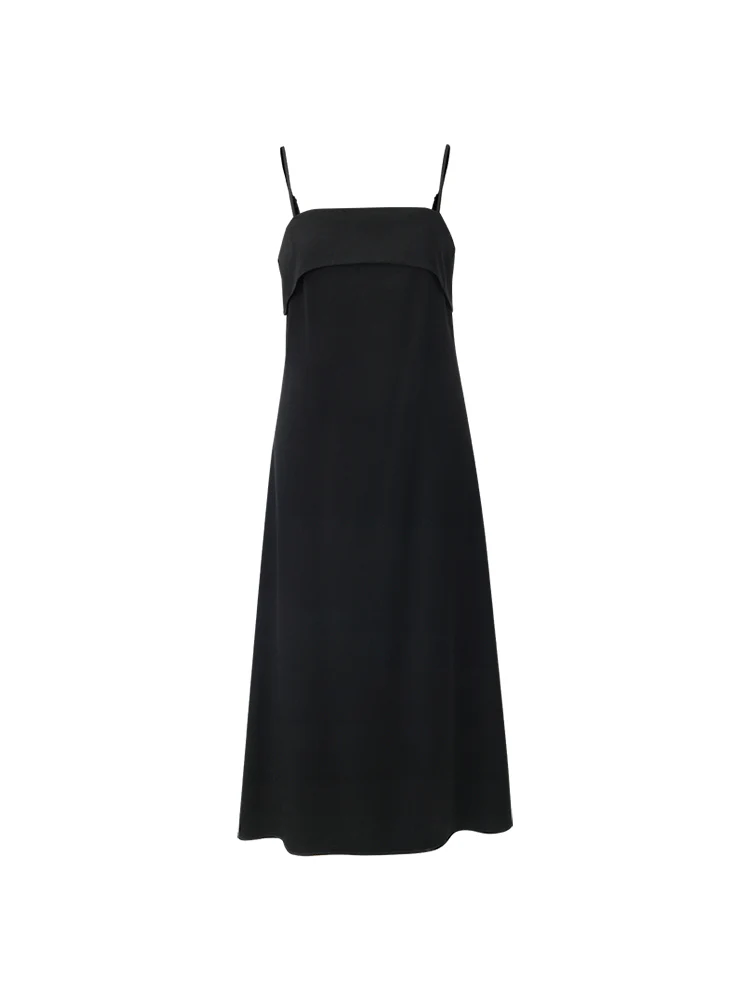 Triacetate Spaghetti Strap Women Midi Dress - Image 8