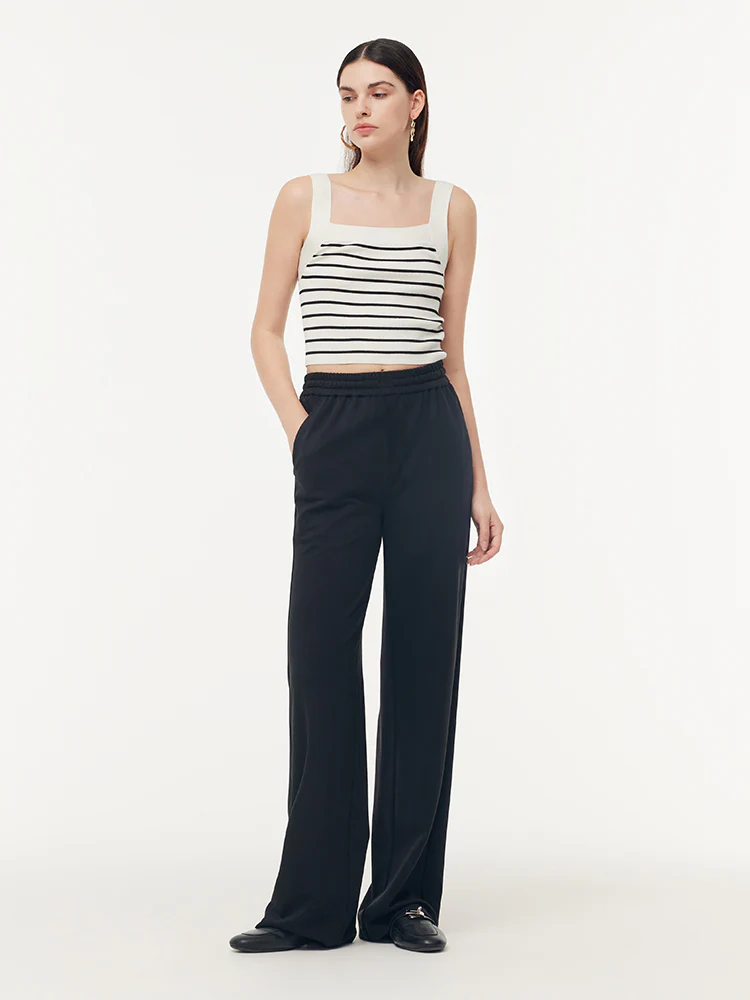 Triacetate Women Knit Straight-Leg Pants - Image 2