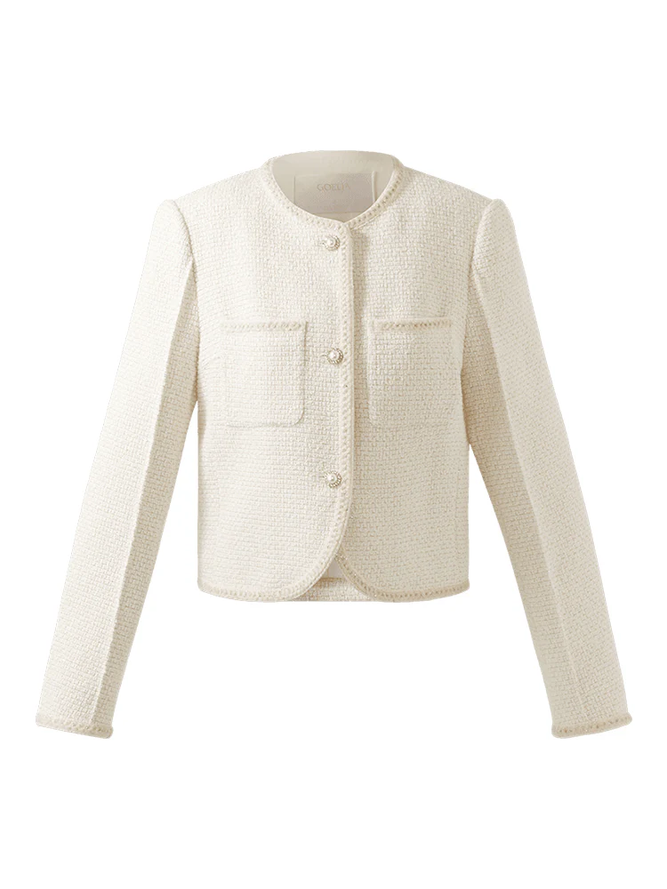 Tweed Boxy Women Crop Jacket - Image 11