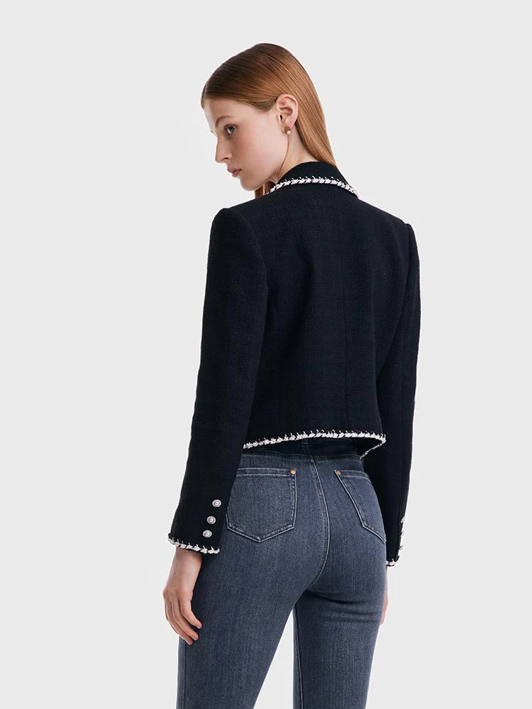 Tweed Knitted Short Jacket - Image 3