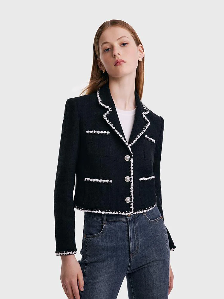 Tweed Knitted Short Jacket - Image 5