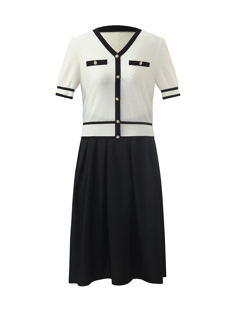 Pre-Order Classic Jacquard Knit Top And Half Women Skirt Two-Piece Set - Image 11