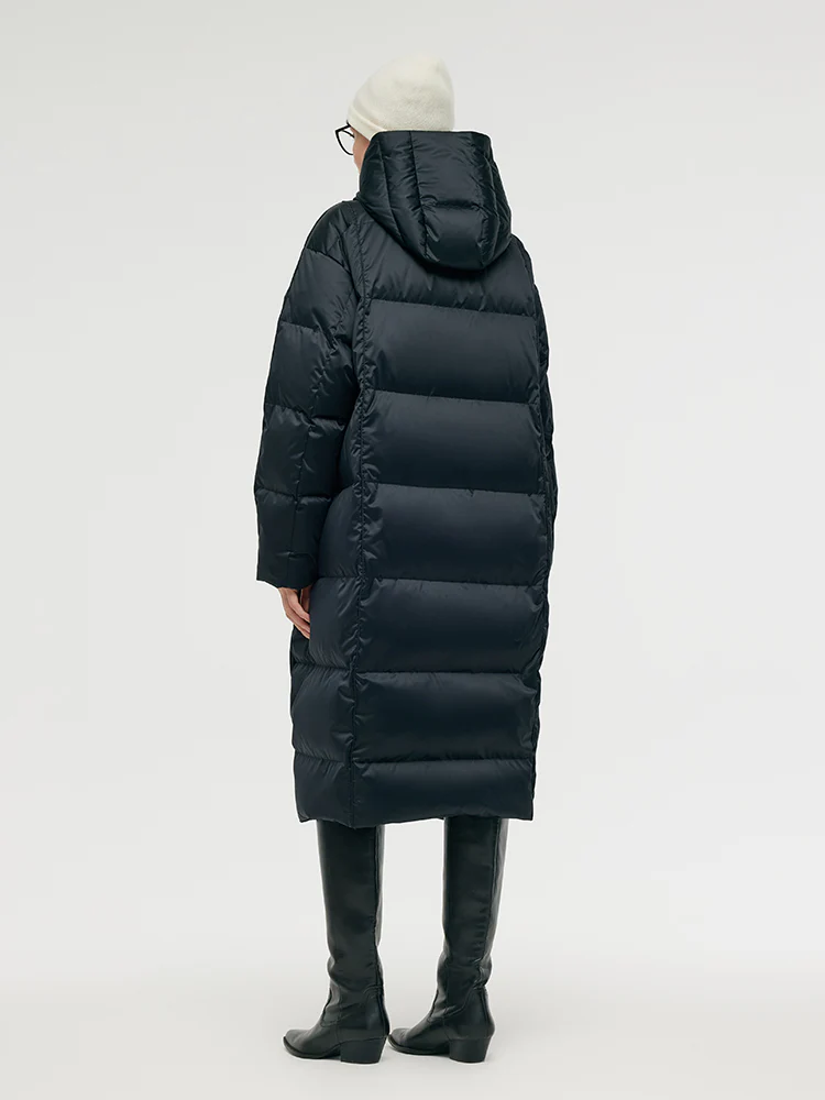 Unisex Hooded Long Goose Down Coat - Image 6