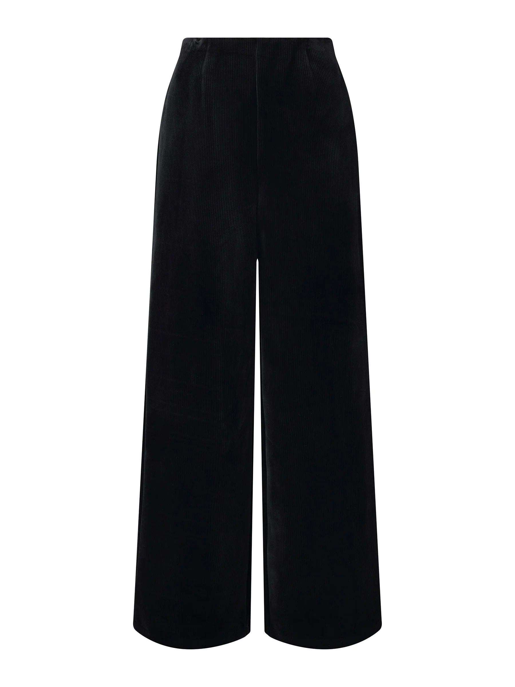 Velvet Ribbed Knit Women Loose Straight Leg Pants - Image 5
