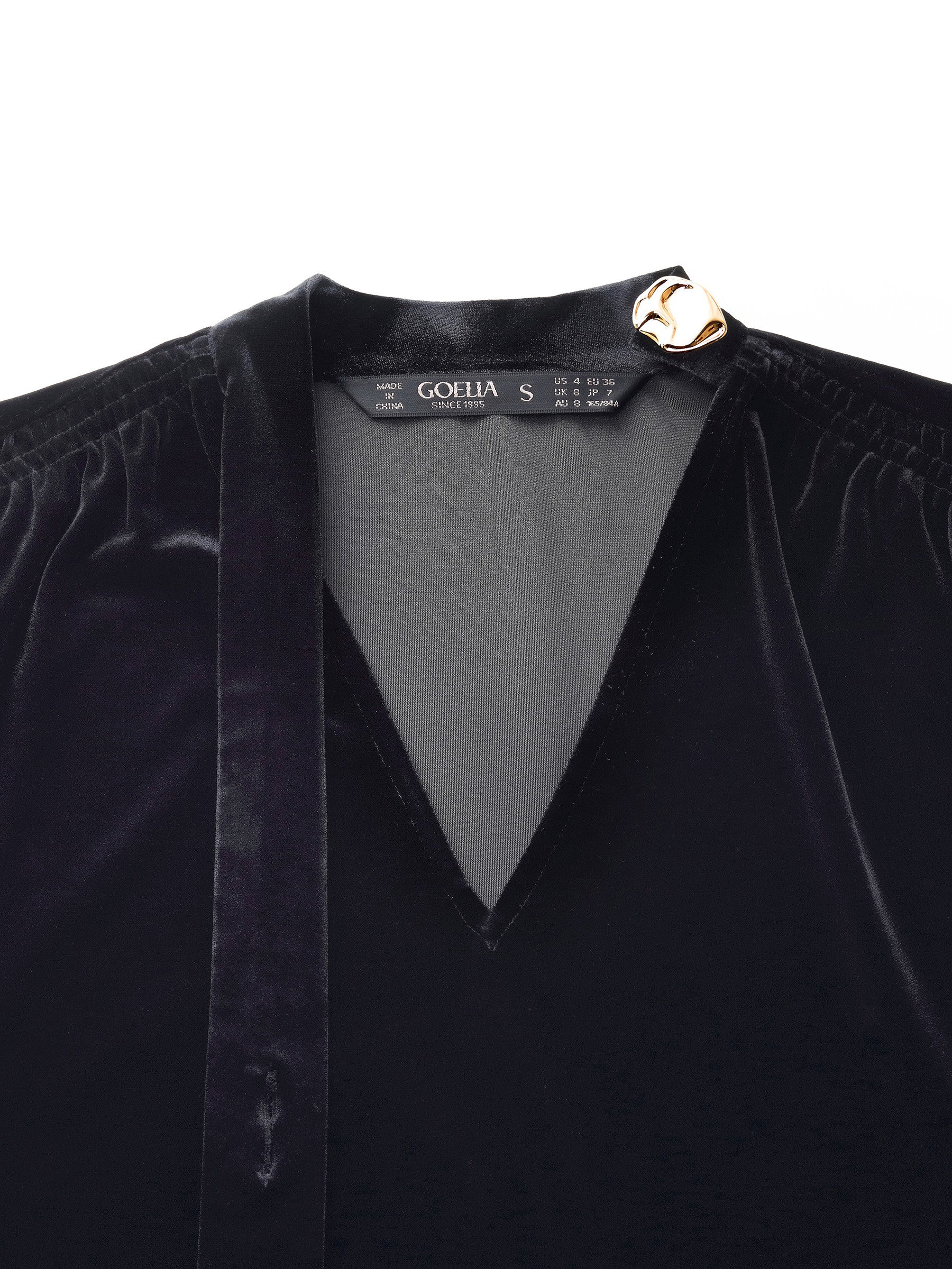 Velvet Ribbon V-Neck Ruffle Hem Women Mini Dress - Image 7