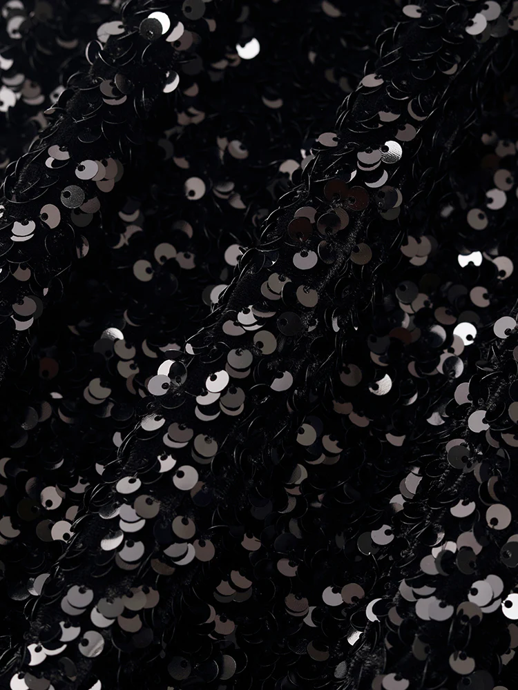 Velvet Sequins Women Mini Vest Dress - Image 9