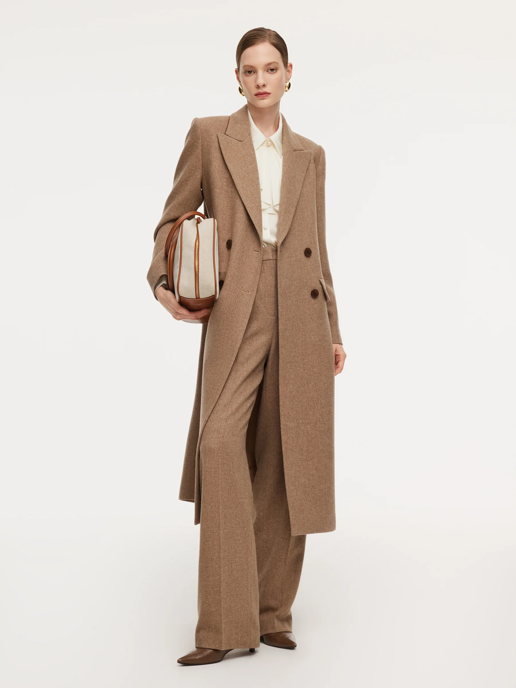 Washable Wool Cashmere Blend Women Overcoat - Image 4