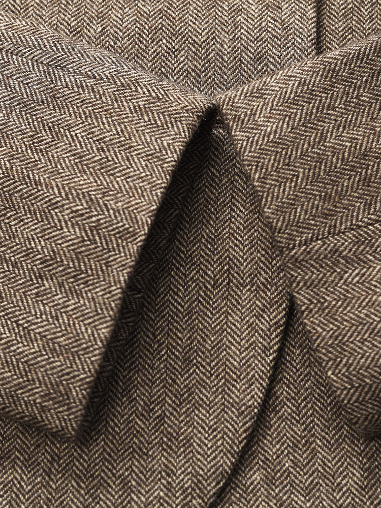 Washable Wool Double-Breasted Jacket And Skirt Two-Piece Set - Image 10