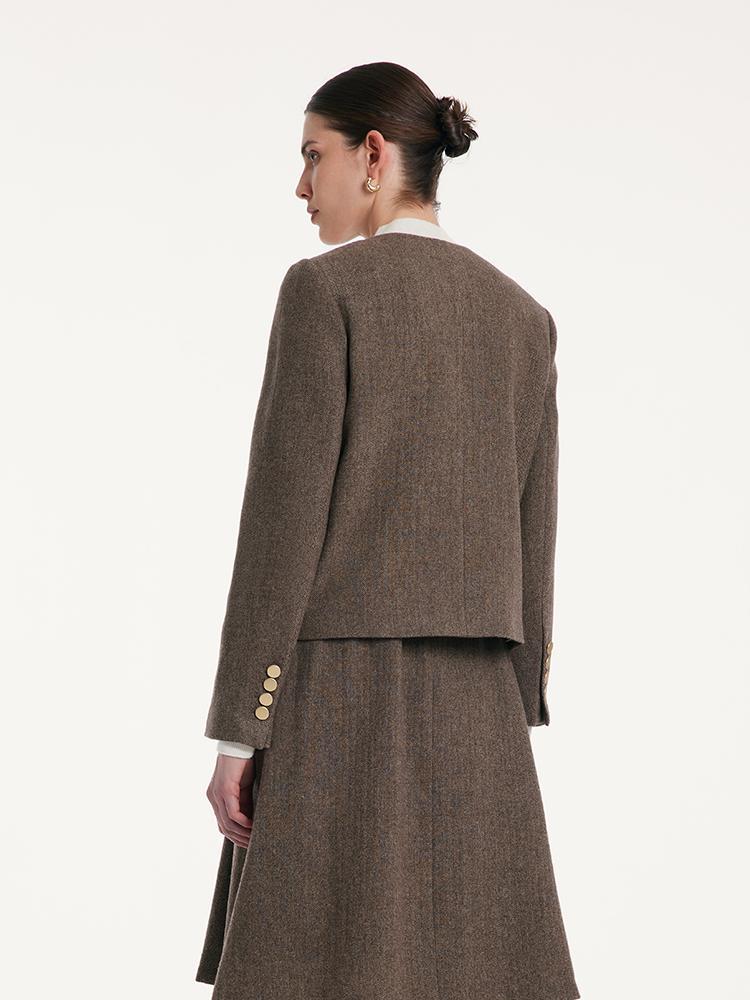 Washable Woolen Classic Women Jacket - Image 6