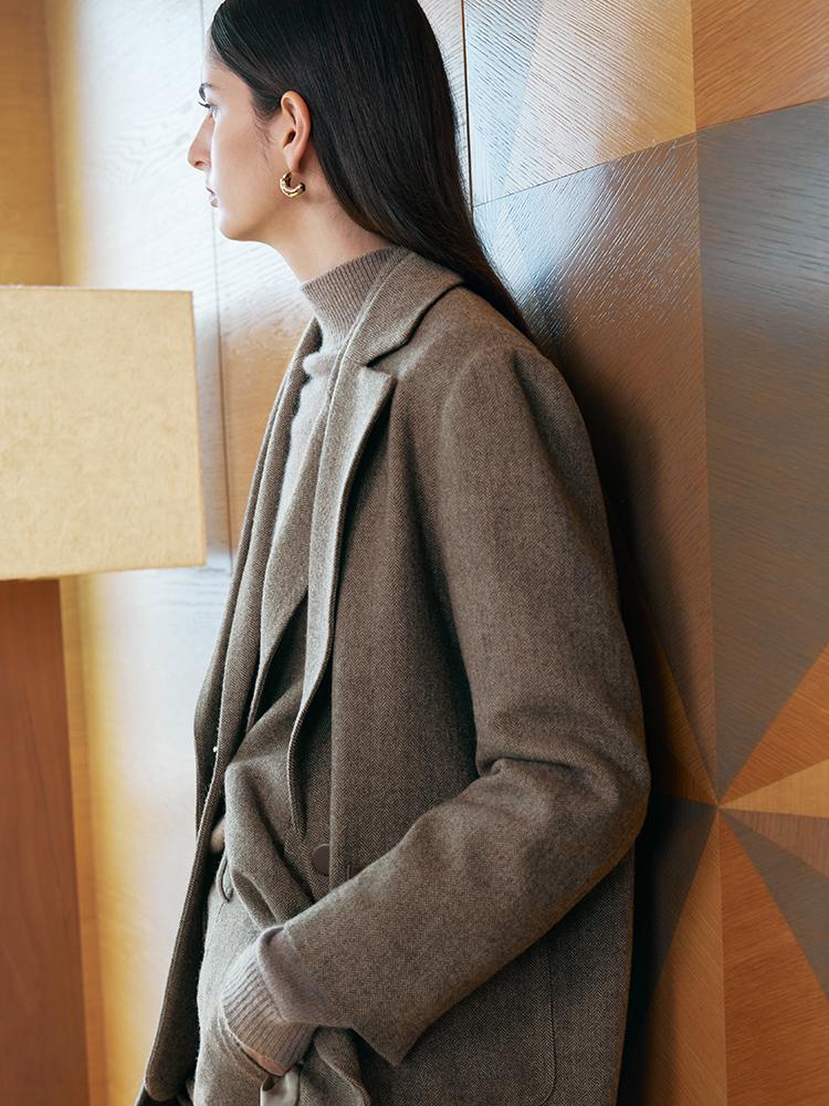Washable Wool Mid-Length Coat - Image 3