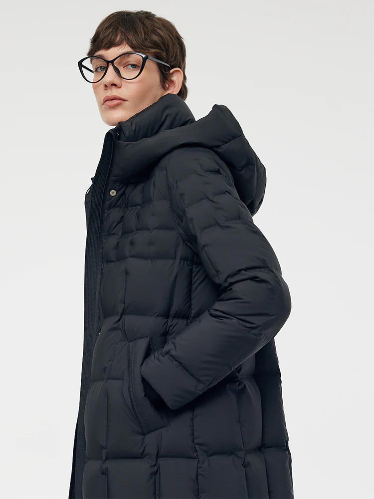 Water-repellent And Windproof Hooded Goose Down Coat - Image 6