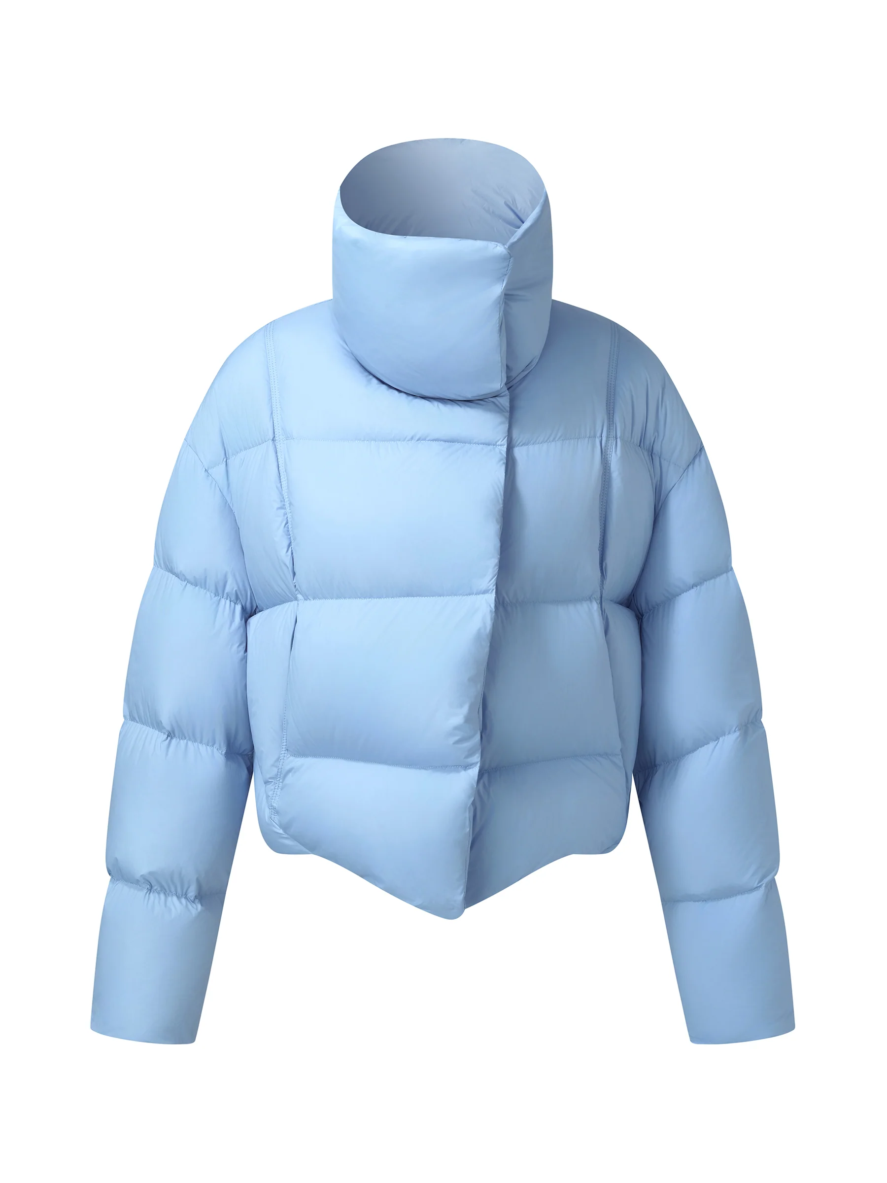 Windproof Lightweight Wide Lapel Goose Down Jacket - Image 10